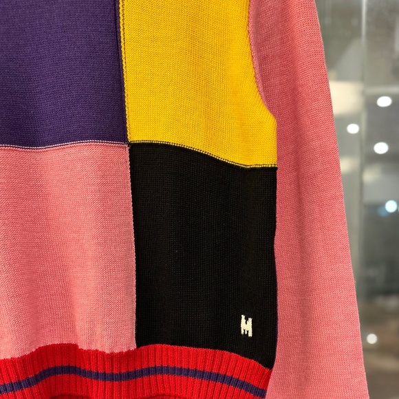 MSGM Color Block Patchwork Wool-Blend Sweater (Multicolored) - Picture 11 of 16